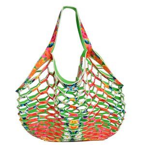 Frances Valentine Vibrant Floral Mesh Tote